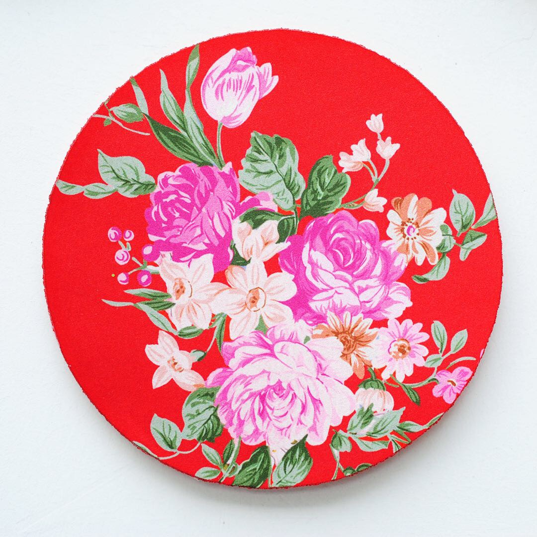 New Chinese Wedding Decoration Color Cloth Circle Wedding Room Decoration Bedroom Living Room Wall Decoration Happy Words With Wedding Background details Picture