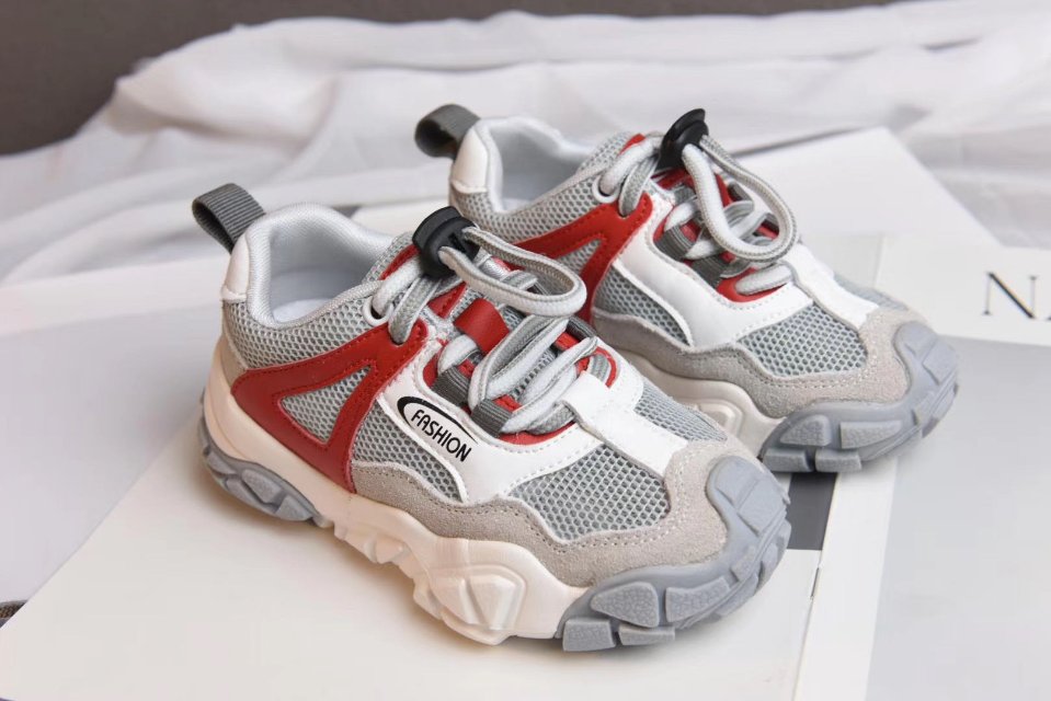 潮流带网复古老爹鞋运动鞋童鞋细节图