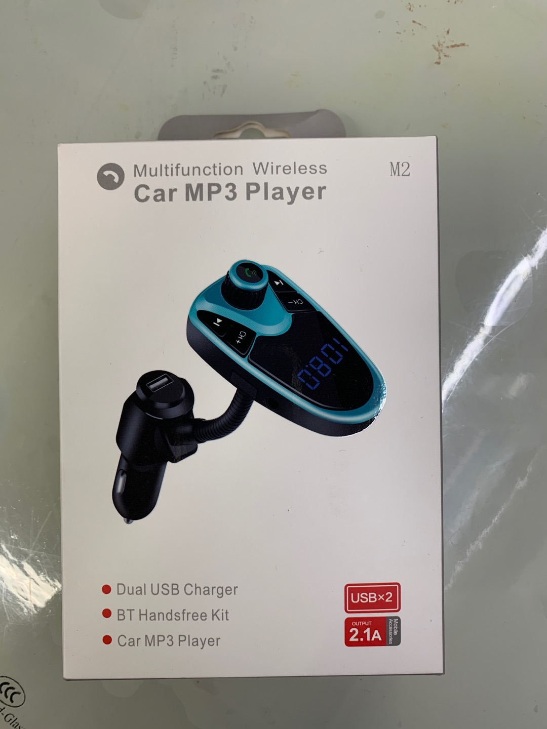 汽车MP3播放器点烟器可手机充电蓝色汽车用品车载电器汽车空调
