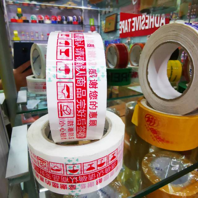Warm Tips Tape Large Roll Sealing Tape Logistics Express Packaging Tape Wide Sealing Box With White Transparent Whole Box Batch details Picture
