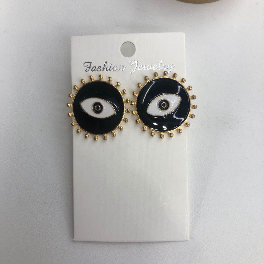 Japanese eyewear design round earrings new trend earrings temperament color earrings thumbnail