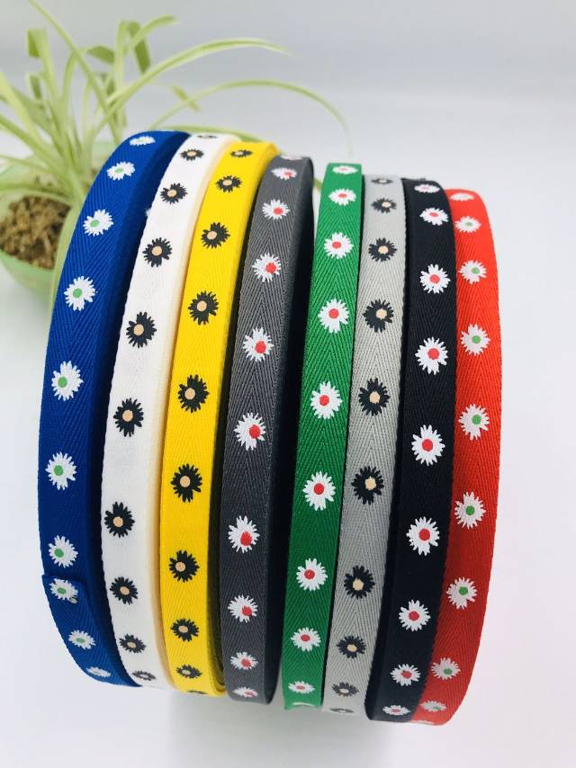 Embroidered pouch high density polyester ribbon gift box packing with flower cake packing belt thumbnail