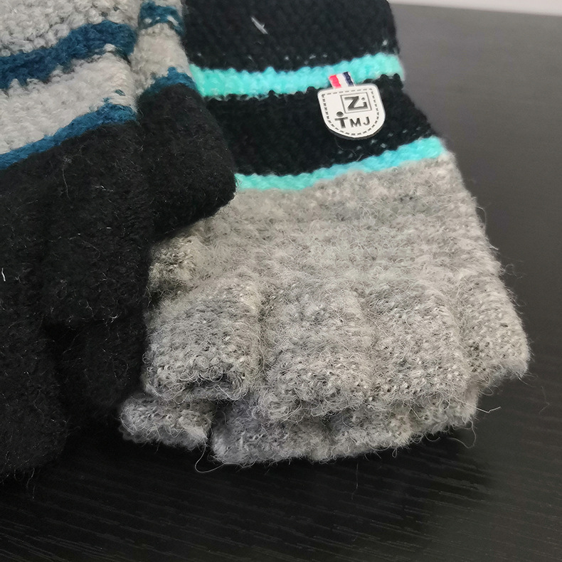 新款批发针织毛线半指户外保暖魔术手套111产品图