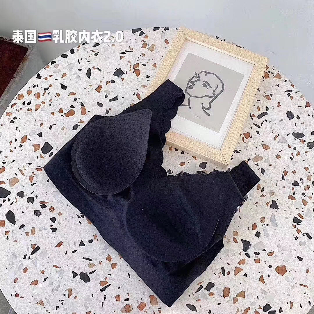 女士泰国乳胶内衣2.0黑色系列文胸内衣产品图