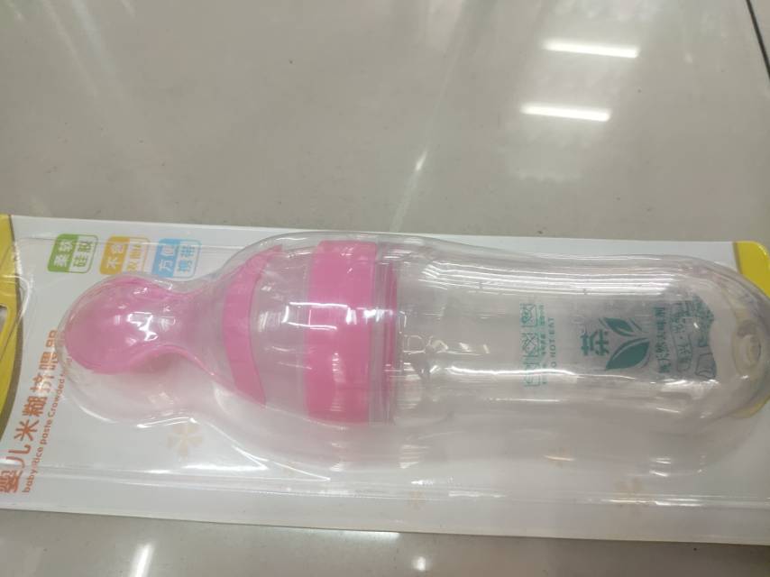 米糊勺奶瓶婴儿喂养勺子挤压式硅胶喂食器辅食工具宝宝餐具产品图