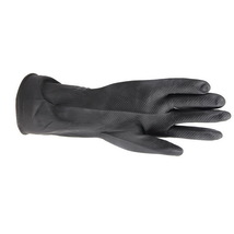 厂家直销黑色乳胶手套黑工业用耐酸碱手套机械工具黑色胶手套