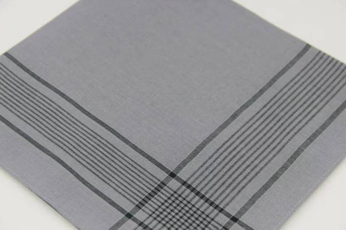 Cotton Handkerchief Simple Smoke Gray Men's Cotton Handkerchief Quality Square Towel Specification drawing