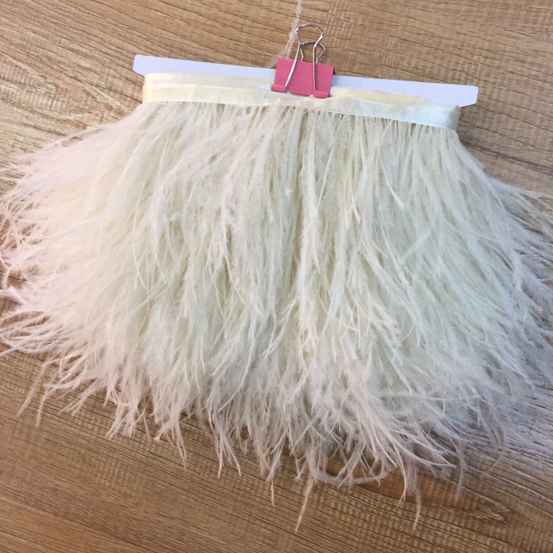 Ostrich Wool Not Edge 8 To 10 Cm Clothing Accessories Toys, Crafts Decoration Ostrich Wool Cloth With Skirt Clothing Accessories Bags And Other Crafts Accessories