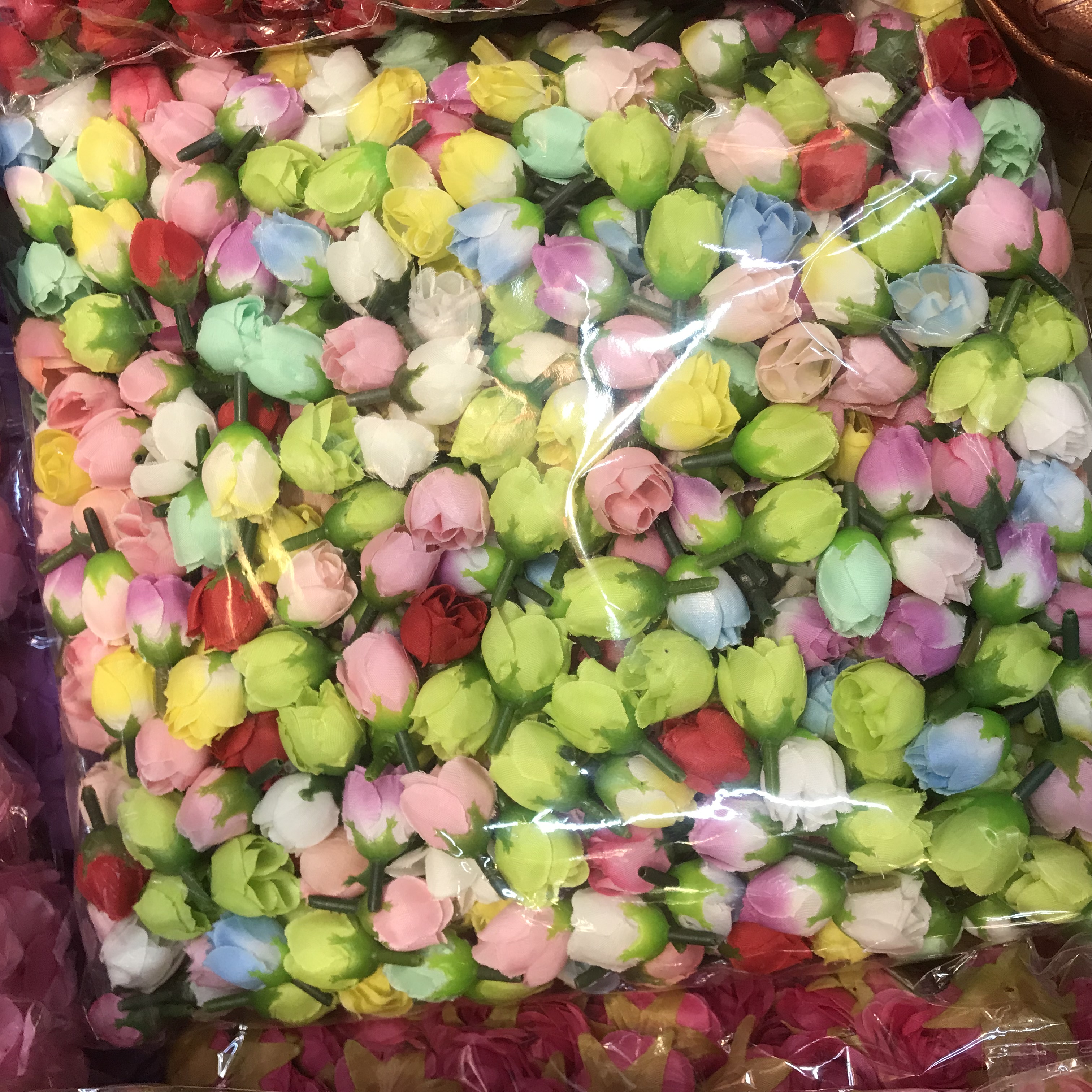 Simulated DIY artificial flower bouquets, mini decorative flower heads, small flower headwear accessories, rose bouquets in full package