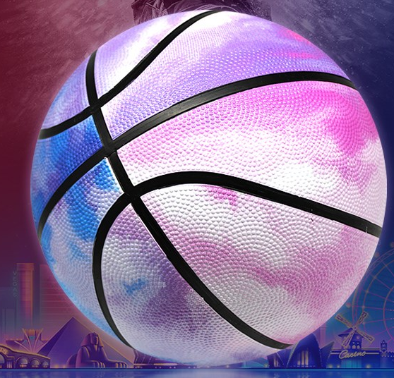 Basketball No. 6 Ball No. 7 Ball Wear-Resistant Basketball Pink Watercolor Rubber Basketball New Outdoor Basketball