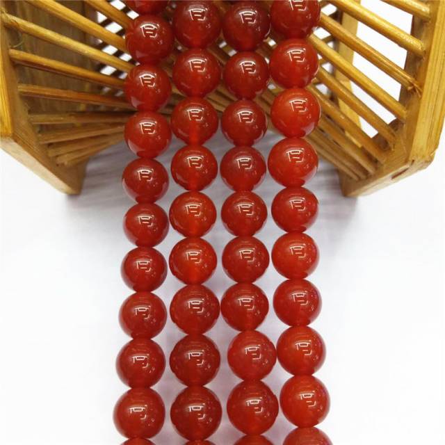 A级原矿红玛瑙散珠diy材料饰品细节图