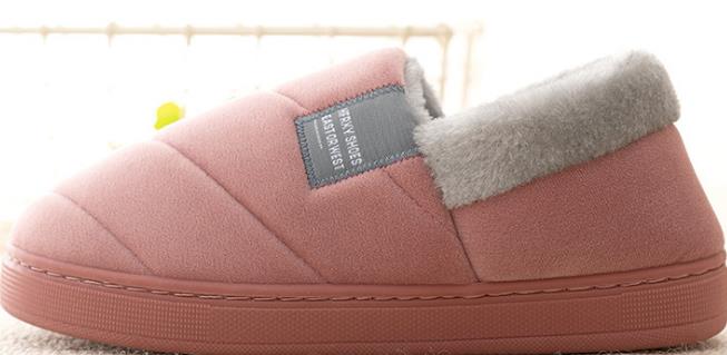 Monthly Shoe Manufacturers Direct Sales Suede Cartoon Bread Cotton Drag Female Indoor Warm Couple Corduroy Cotton Slippers details Picture