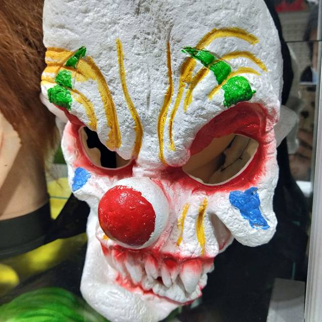 Vinyl Mask Fangs Spit Blood Horror details Picture
