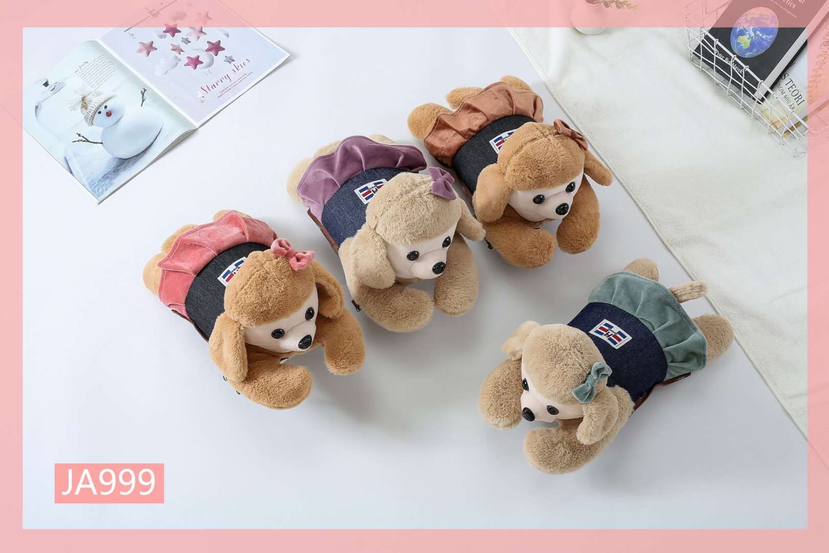 秋冬季兔毛充电卡通暖手宝双插手毛绒可拆洗