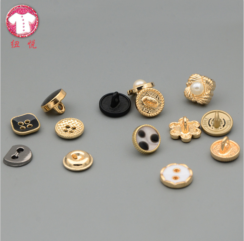 10MM高端锌合金电镀衬衫钮扣子服饰纽扣产品图