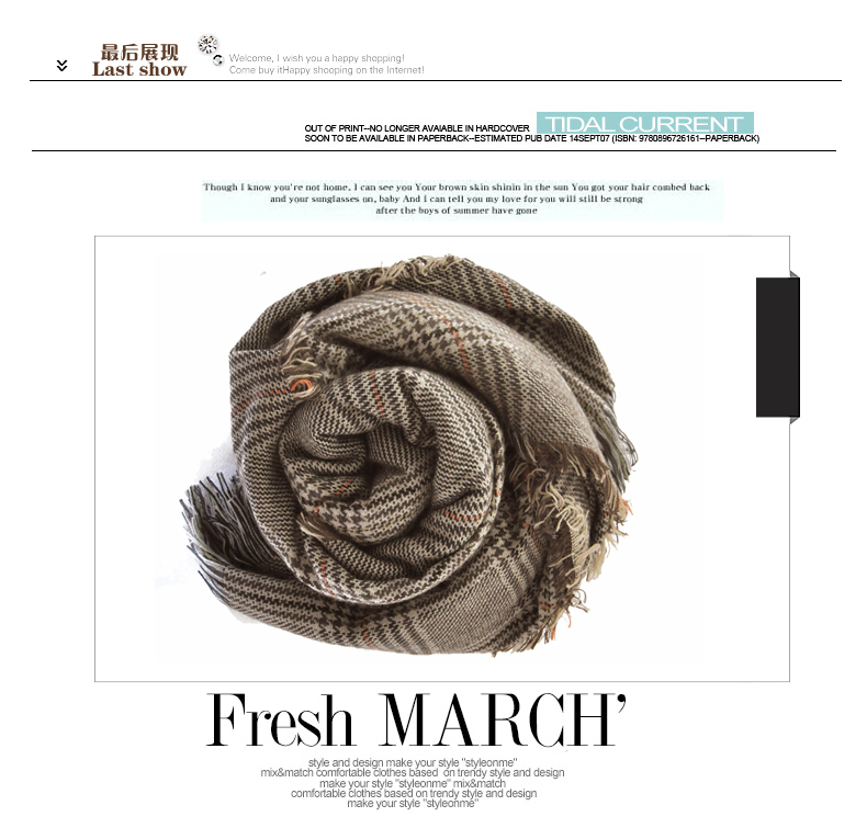 Men's And Women's British Fashion Trend Matching Warm Cotton Scarf With Thousands Of Birds