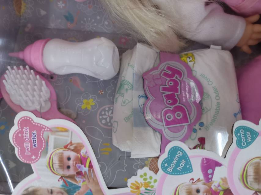 穿衣戴帽过家家系列芭比娃娃搪胶材质自带配件礼盒套装细节图