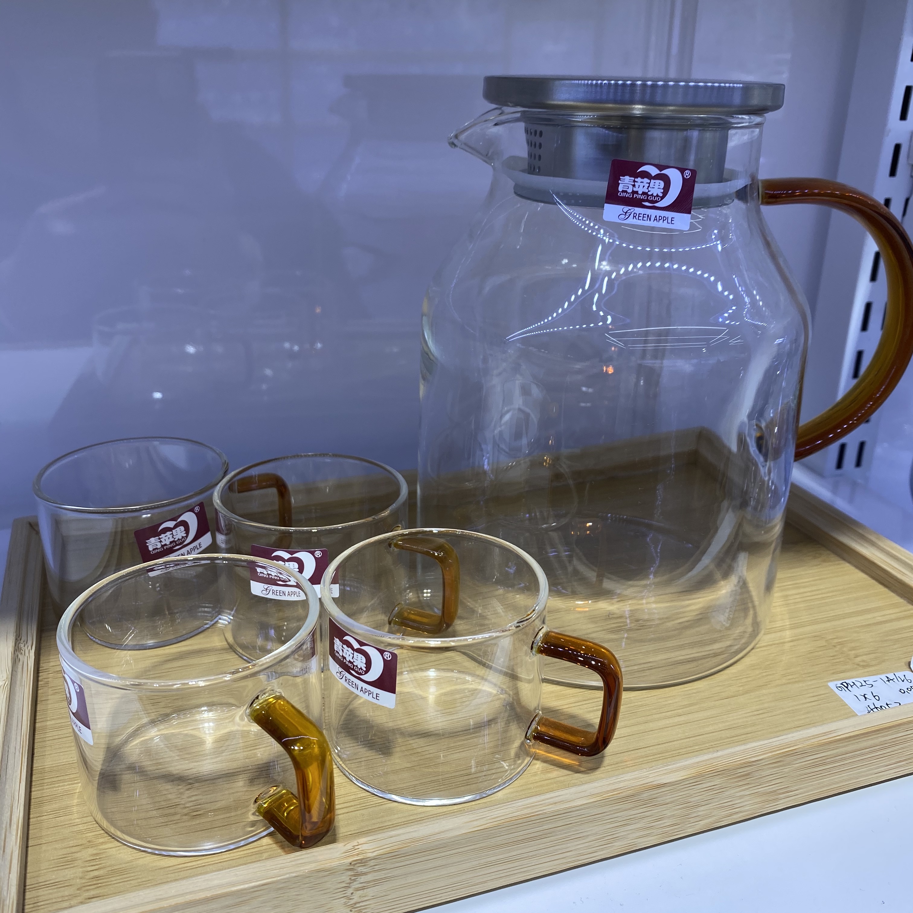 Advertising frosted cup, gift cup, threaded water set, glass cup, cold water bottle, big gift package details Picture