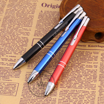 Factory direct sales of metal press pens, aluminum oxide ballpoint pens, advertising aluminum tube pens, customizable logos