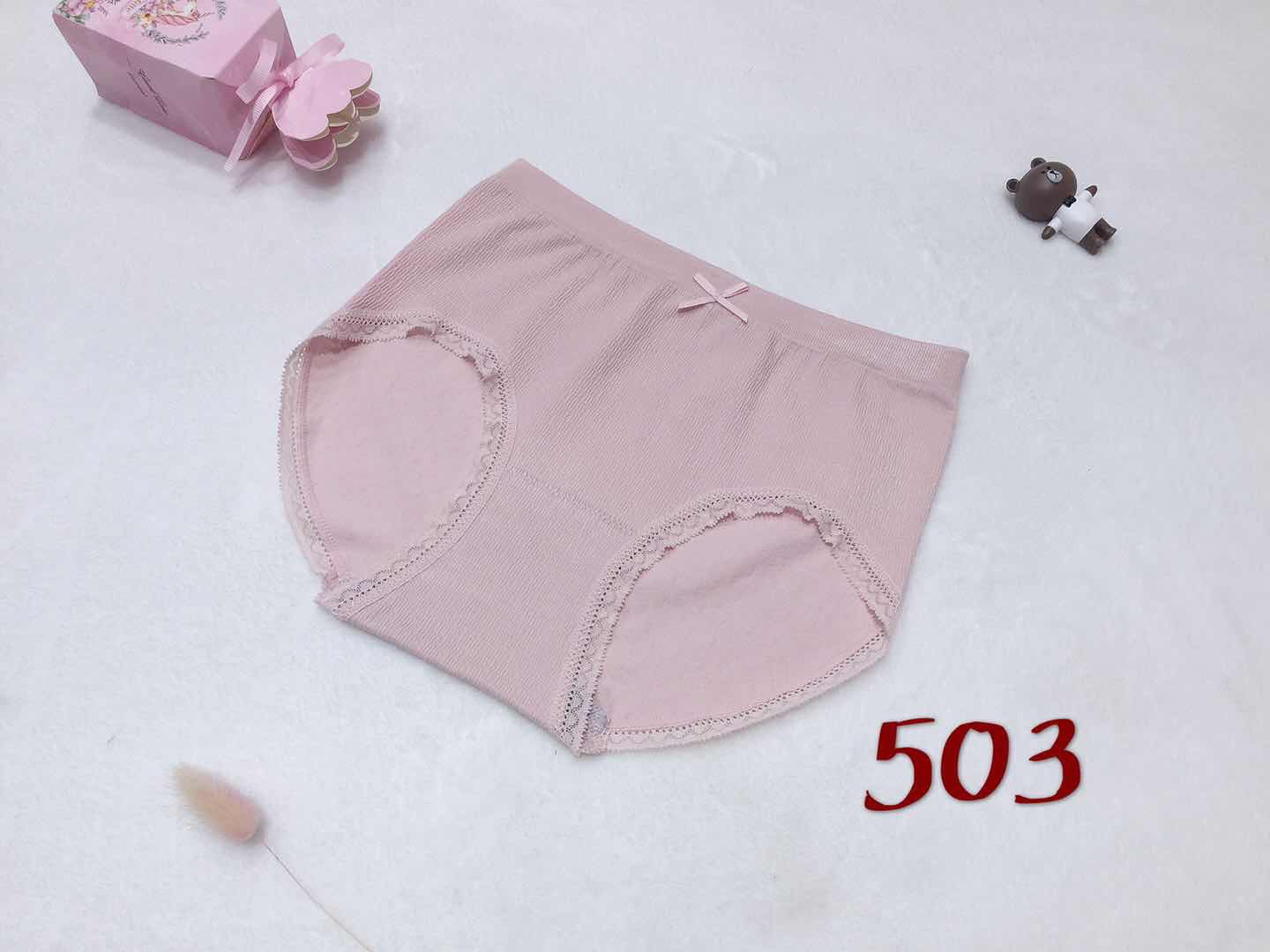 Women's Underwear Women's Cotton Anti-Bacterial Mid-Waist Non-Traceless Plus Size Girls Japanese Cotton Breathable Triangle Shorts Bottom Specification drawing
