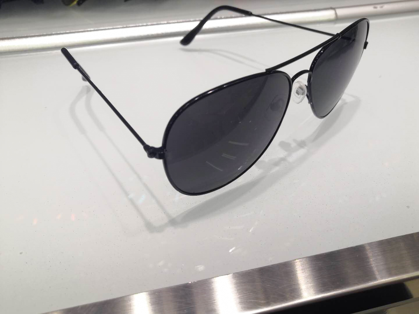 New fashionable large-framed sunglasses, round-framed sunglasses, polarized glasses, Korean version, trendy and trendy, high-end metal 3025 Specification image