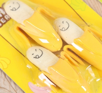 Super creative cartoon banana eraser, a special prize for primary and secondary school students in kindergartens Specification image