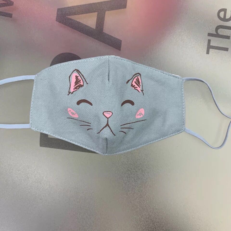 新款儿童冬季保暖卡通猫咪小飞象防尘防晒无异味口罩透气舒适口罩图