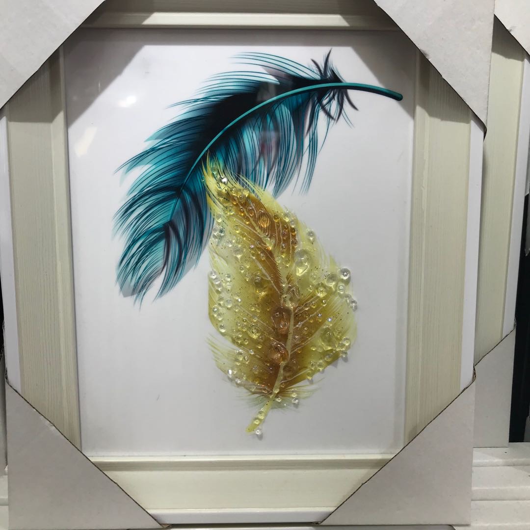 玄关装饰画入户晶瓷画麋鹿镶钻轻奢现代高档餐厅玄关走廊京瓷挂画