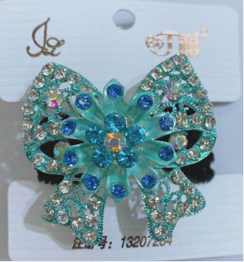Manufacturers direct small hairpin rhinestone spring clip fashion joker hairpin full diamond top clip fashion crystal edge clip hot style hair ring thumbnail