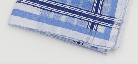 Classic British checkered pure cotton handkerchief, men's and women's square towel, all-cotton handkerchief, thick and soft details Picture