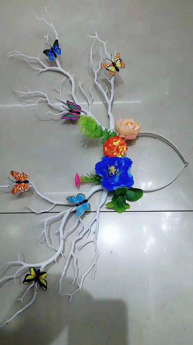 圣诞节森女发箍鹿角头饰影楼表演摄影道具写真麋鹿发饰头箍特价图