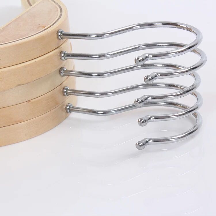 Bamboo And Wood Hanger Non-Slip Can Be Hung Set Environmental Protection Solid Wood Drying Clothes Support Wooden Wooden Hanger details Picture