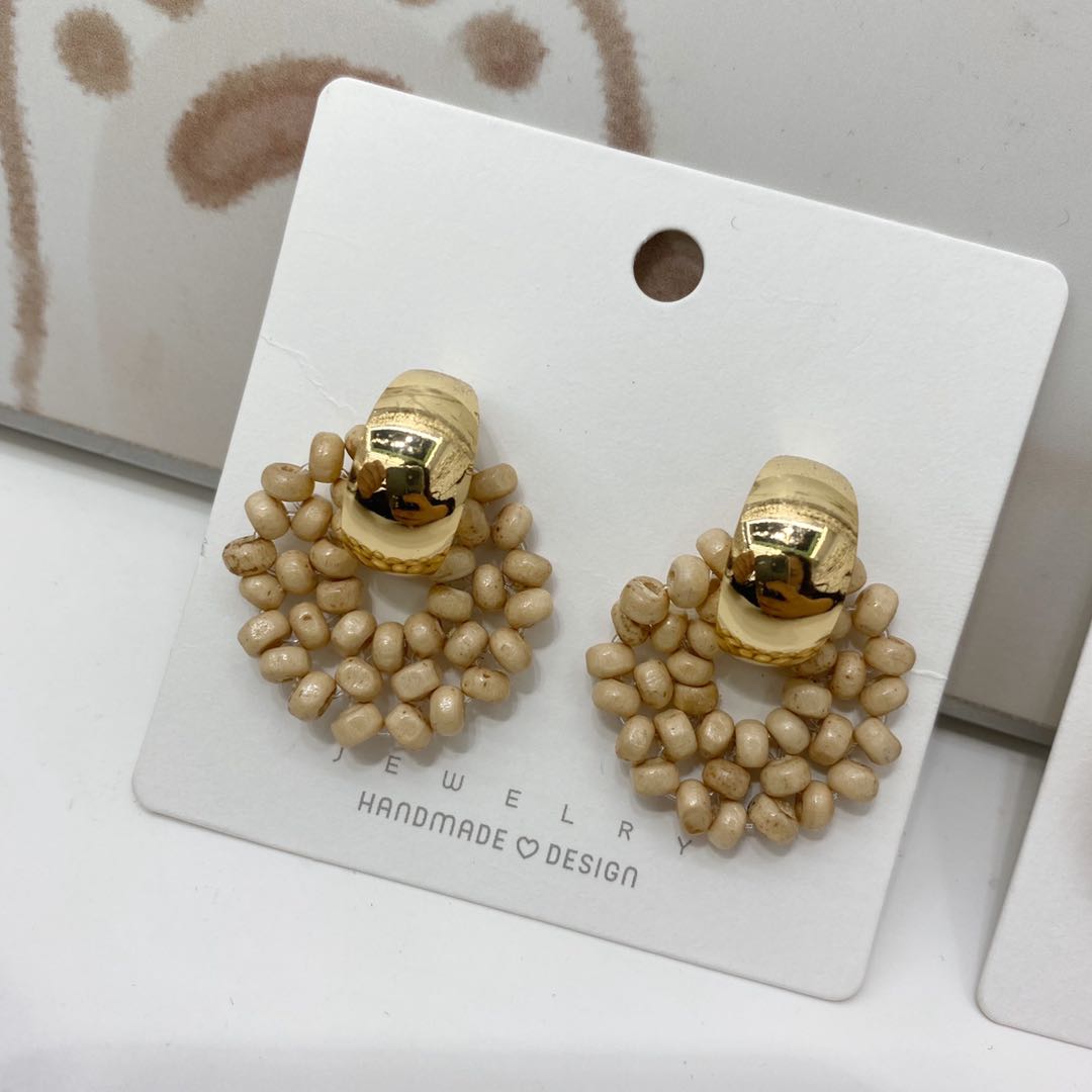 New Korean forest-style earrings, anti-allergy accessories, acrylic simple and versatile stud earrings details Picture