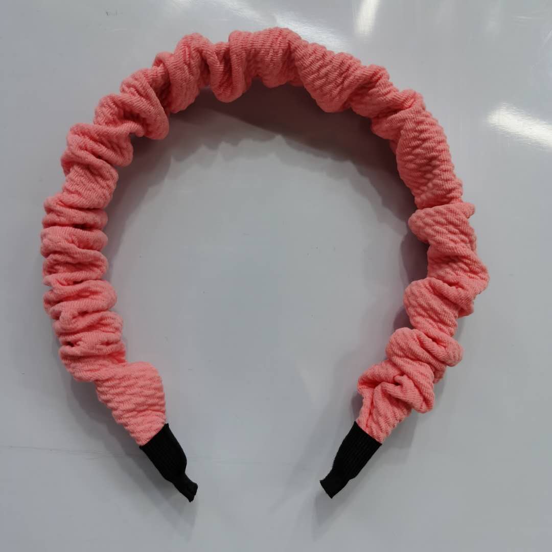 韩版时尚洋气百搭女士布艺头饰新款纯色发箍产品图