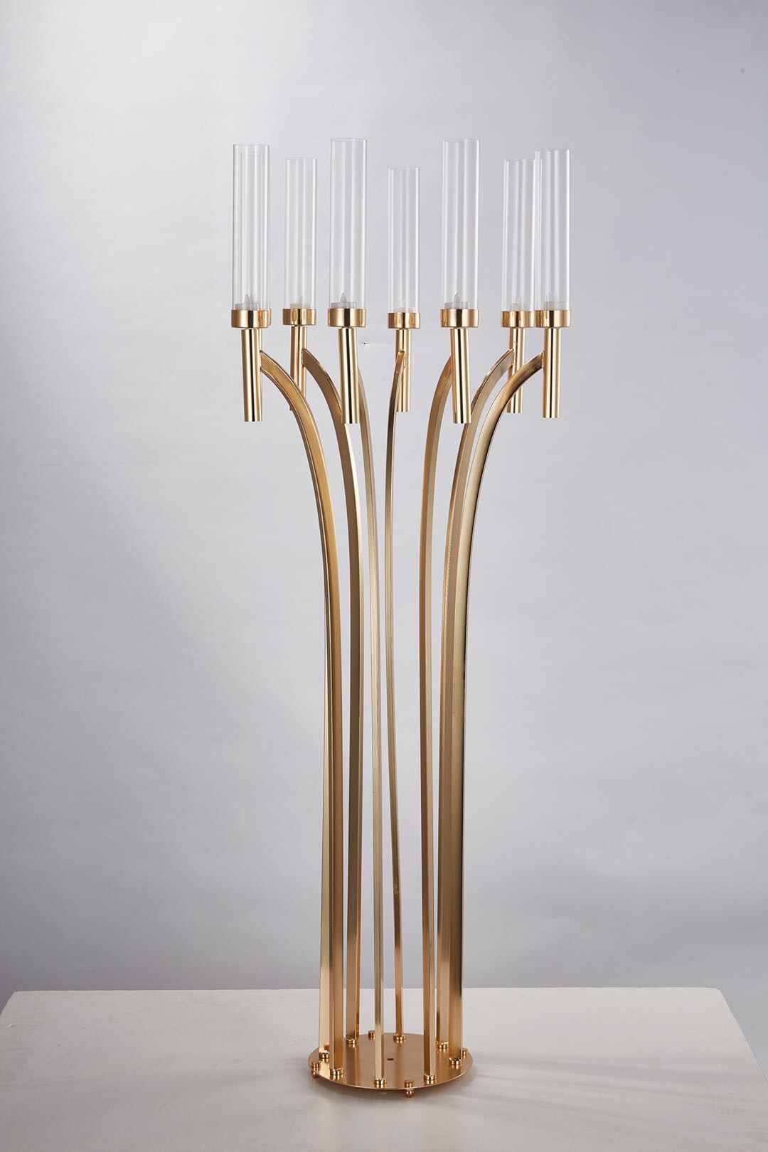 Nuevo estilo europeo boda mesa de comedor de 8 cabezas candelabro etapa metal roadpoint festival celebración vestir lugar de reunión arreglo