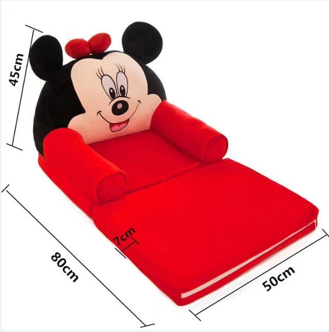 宝宝1-2岁三层小沙发床折叠可拆洗可爱卡通座椅幼儿园午睡沙发床
