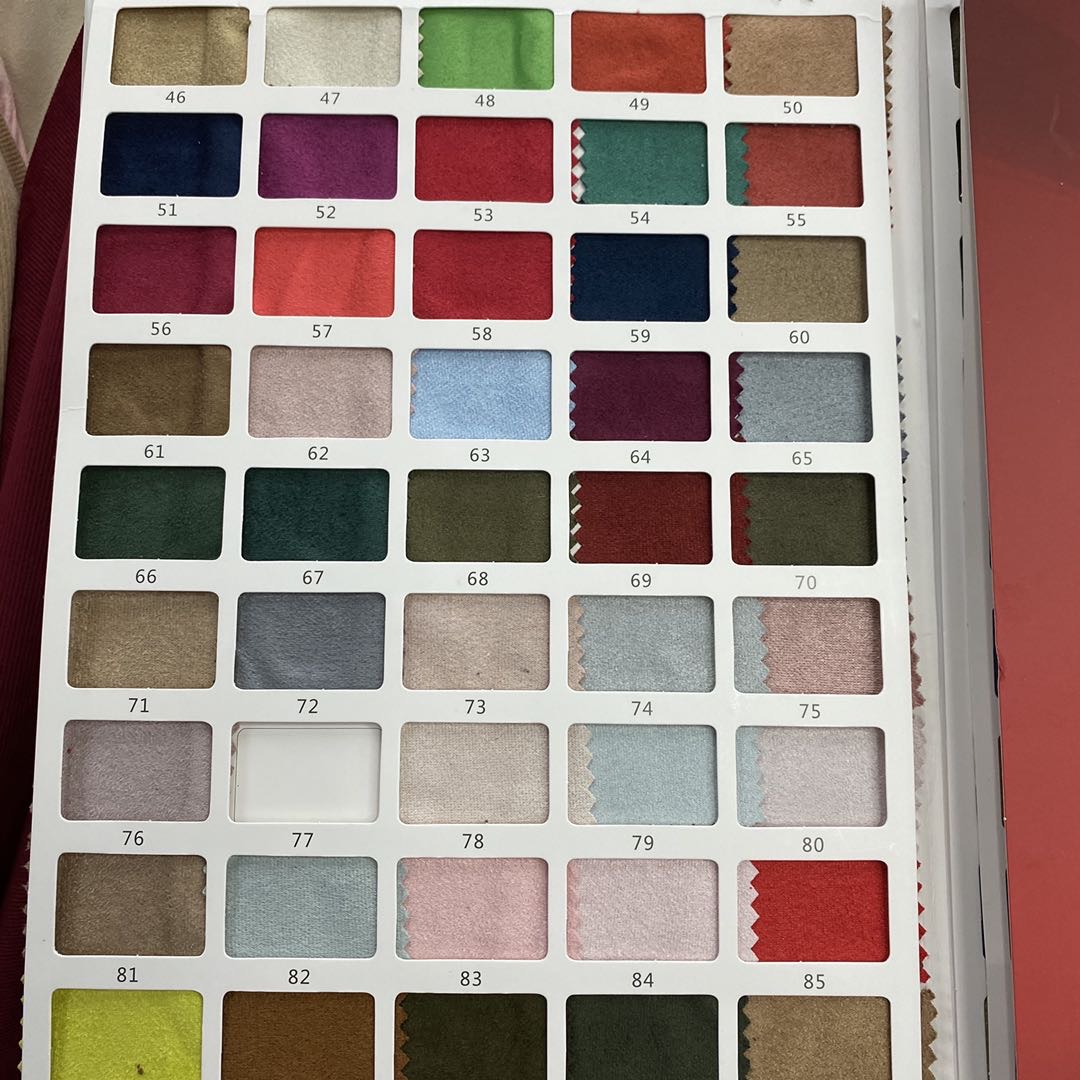 柯桥厂销涤纶素色超柔水晶绒布料 针织水晶绒布睡袋服装面料现货产品图