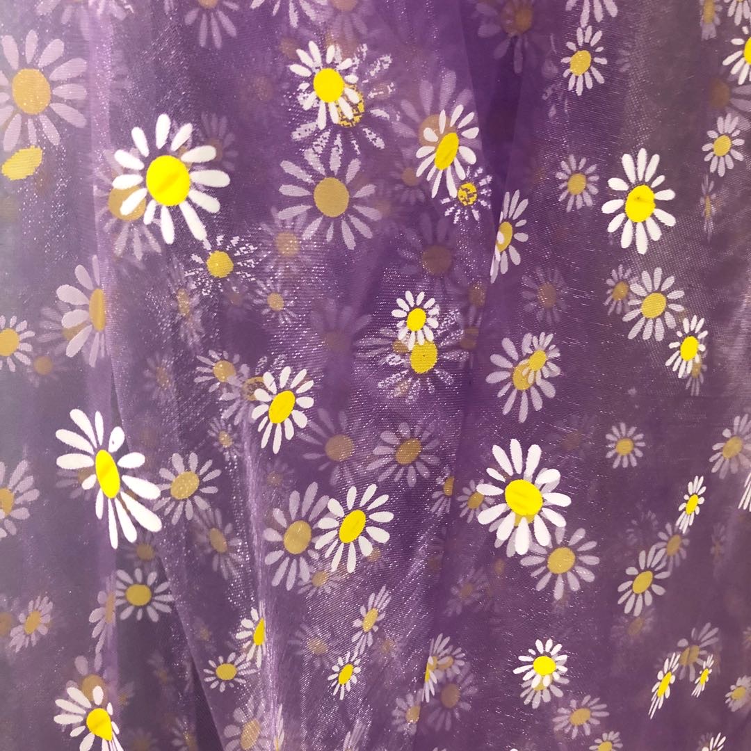 National trend Daisy pearl gauze base fabric fabric, skirt gauze fabric, headwear fabric details Picture