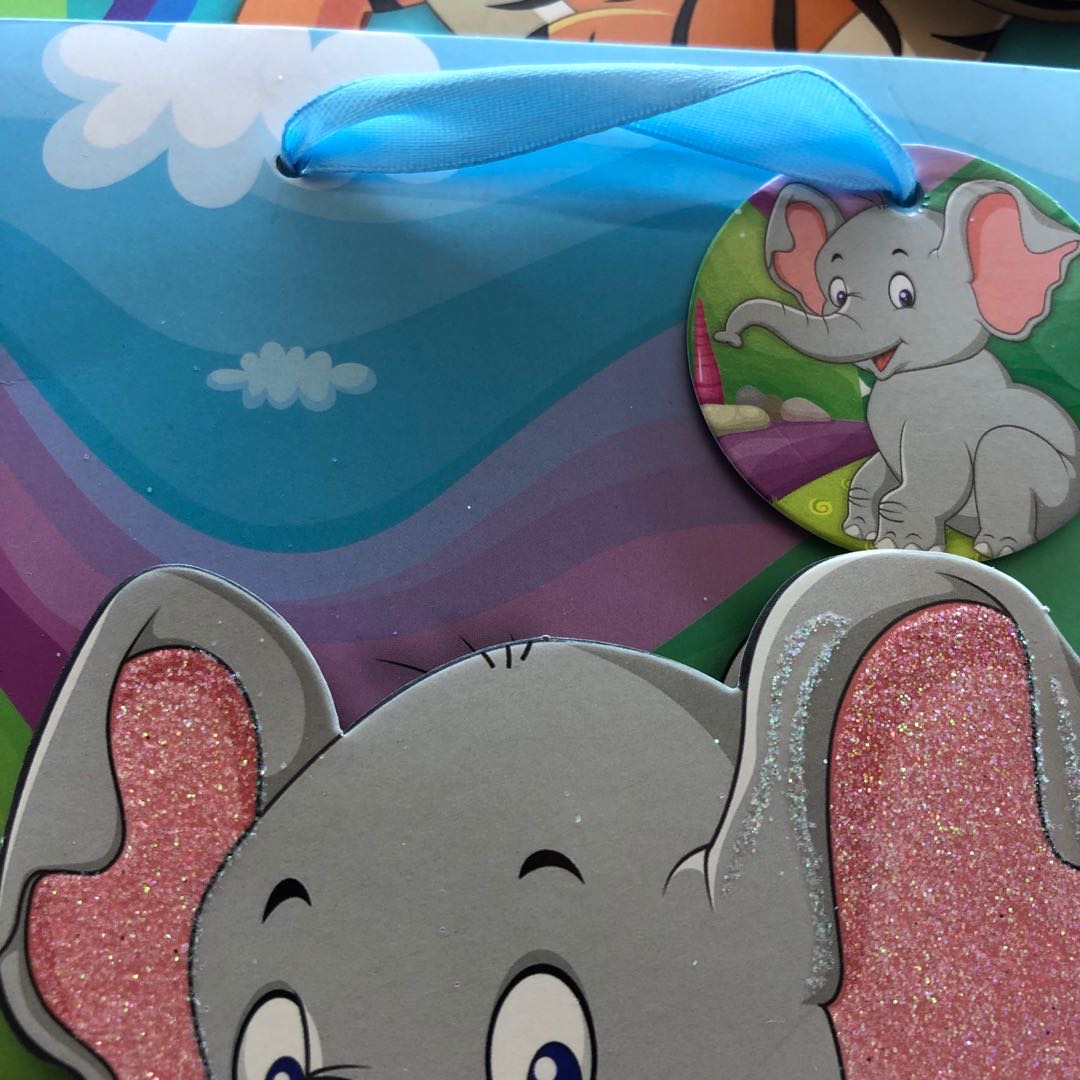 Cute Elephant Cartoon Gift Box Carton Creative Gift Box Packaging Specification drawing