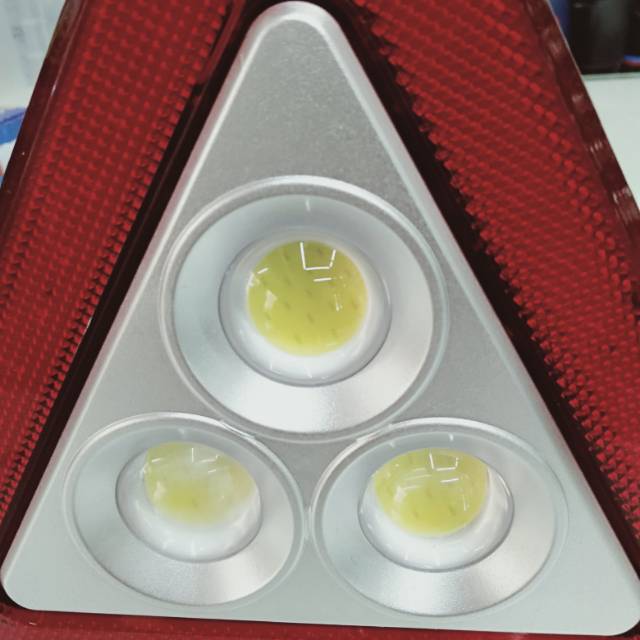 太阳能汽车载三角架警示牌三脚架故障危险停车反光车用危险停车牌产品图