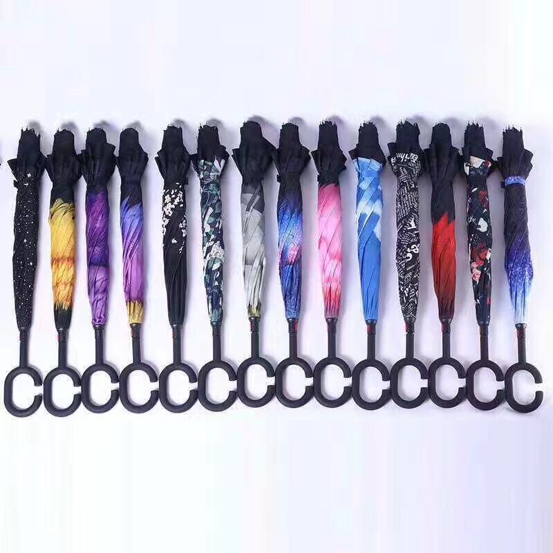 Car Reverse Umbrella Long Handle Umbrella Specification drawing