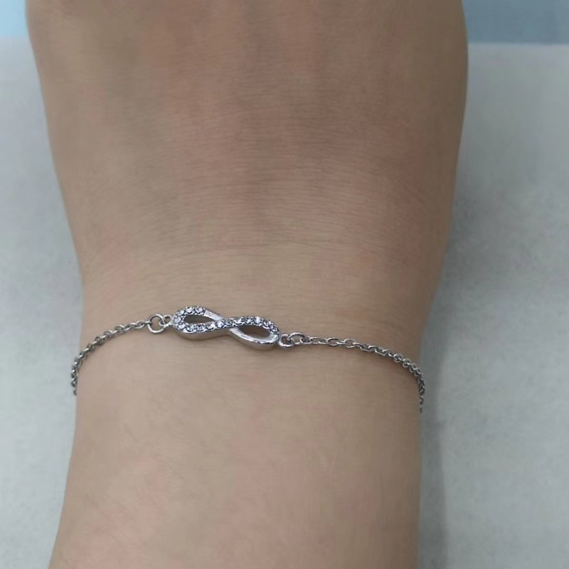 气质8字微镶锆石手链时尚多层手饰简约环保网红饰品细节图