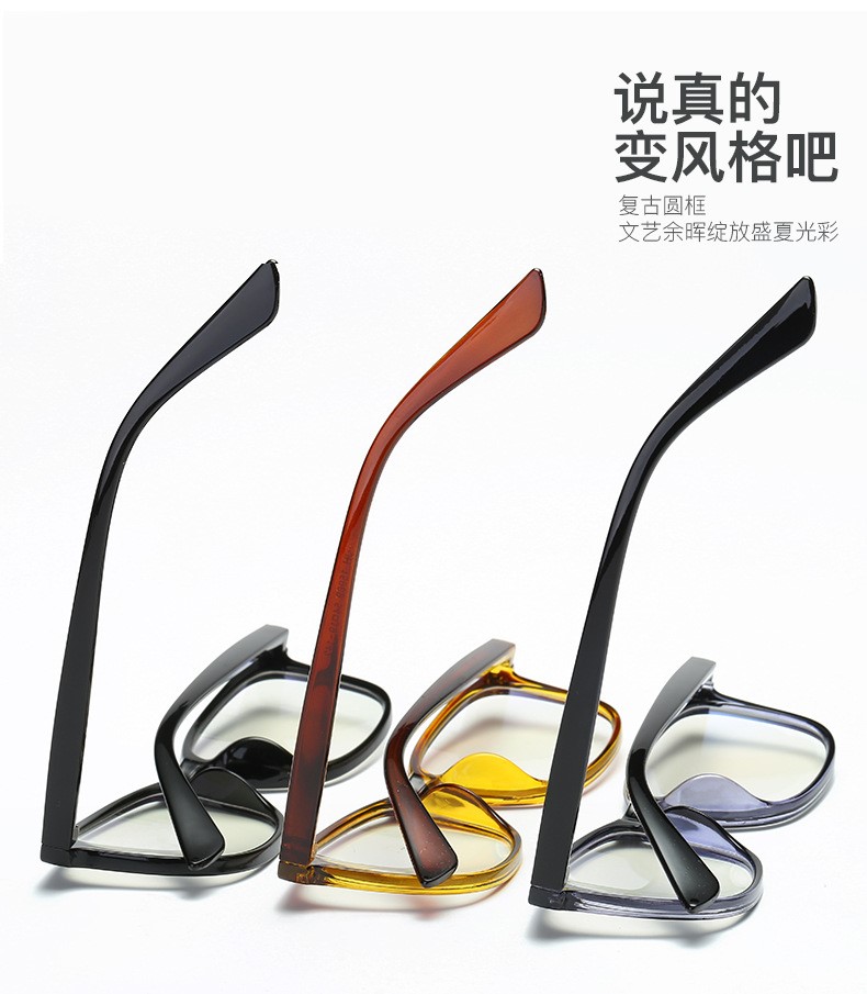 学生近视镜镜架平光镜低调轻便文艺拍照款男女通用纯色圆框2234细节图
