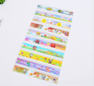 彬斌文具批发卡通塑料学生直尺趣味刻度尺子儿童学生美术用品
