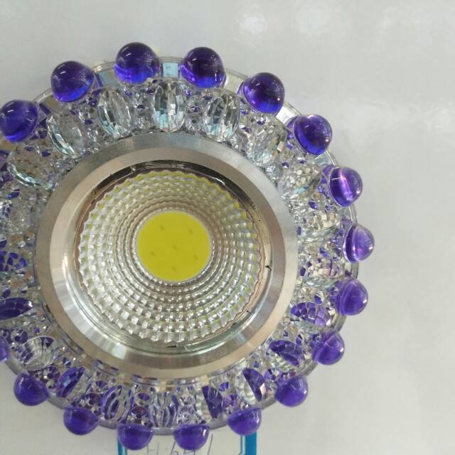 紫色水晶款LED射灯筒灯隐形灯嵌入式射灯过道天花板专用少量现货