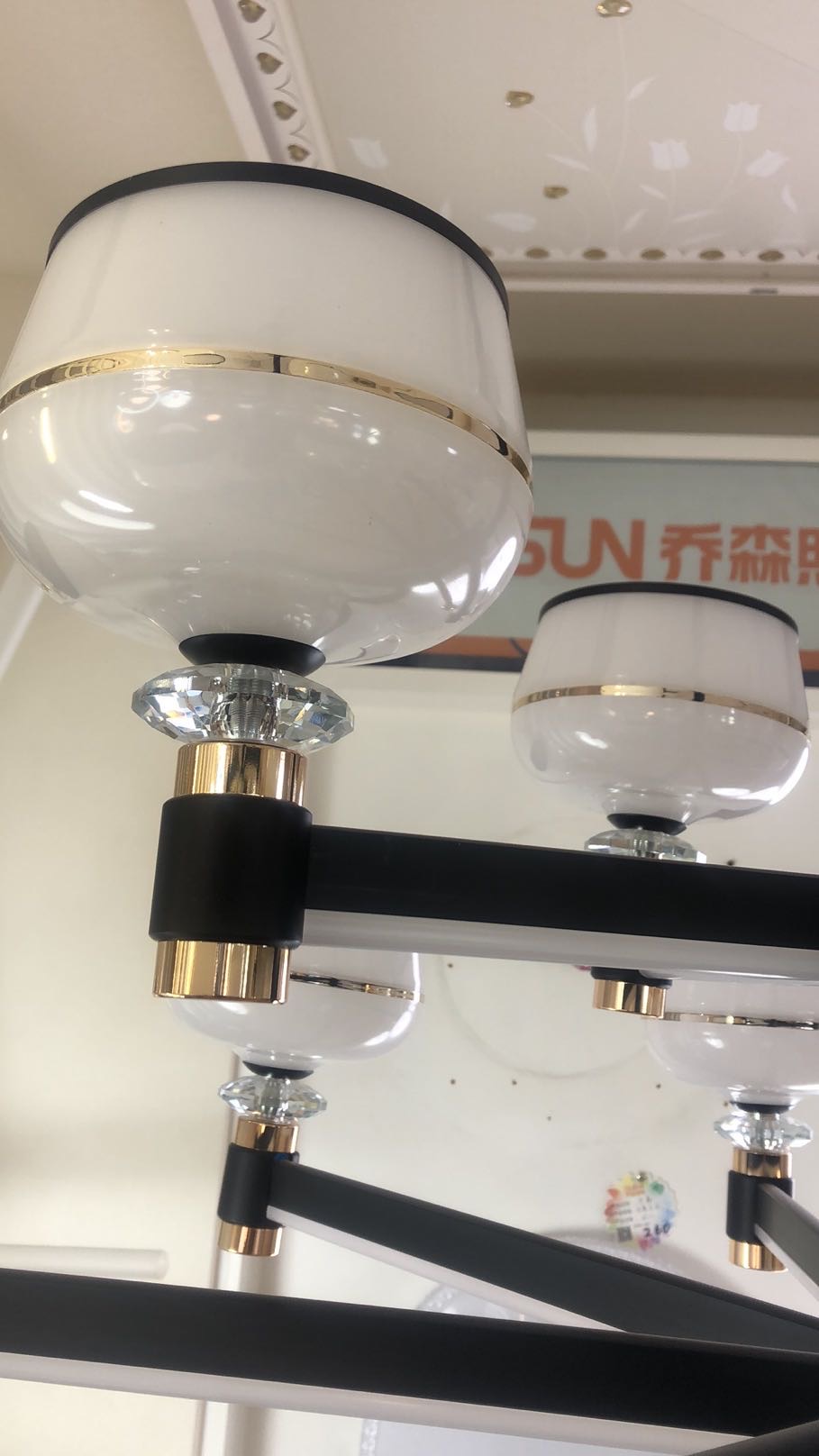 Qiao Sen Lighting Living Room Lamp, double-layer 12-head light luxury chandelier living room lamp, postmodern simple internet-famous crystal lamp, bedroom and dining room lighting fixtures Specification image