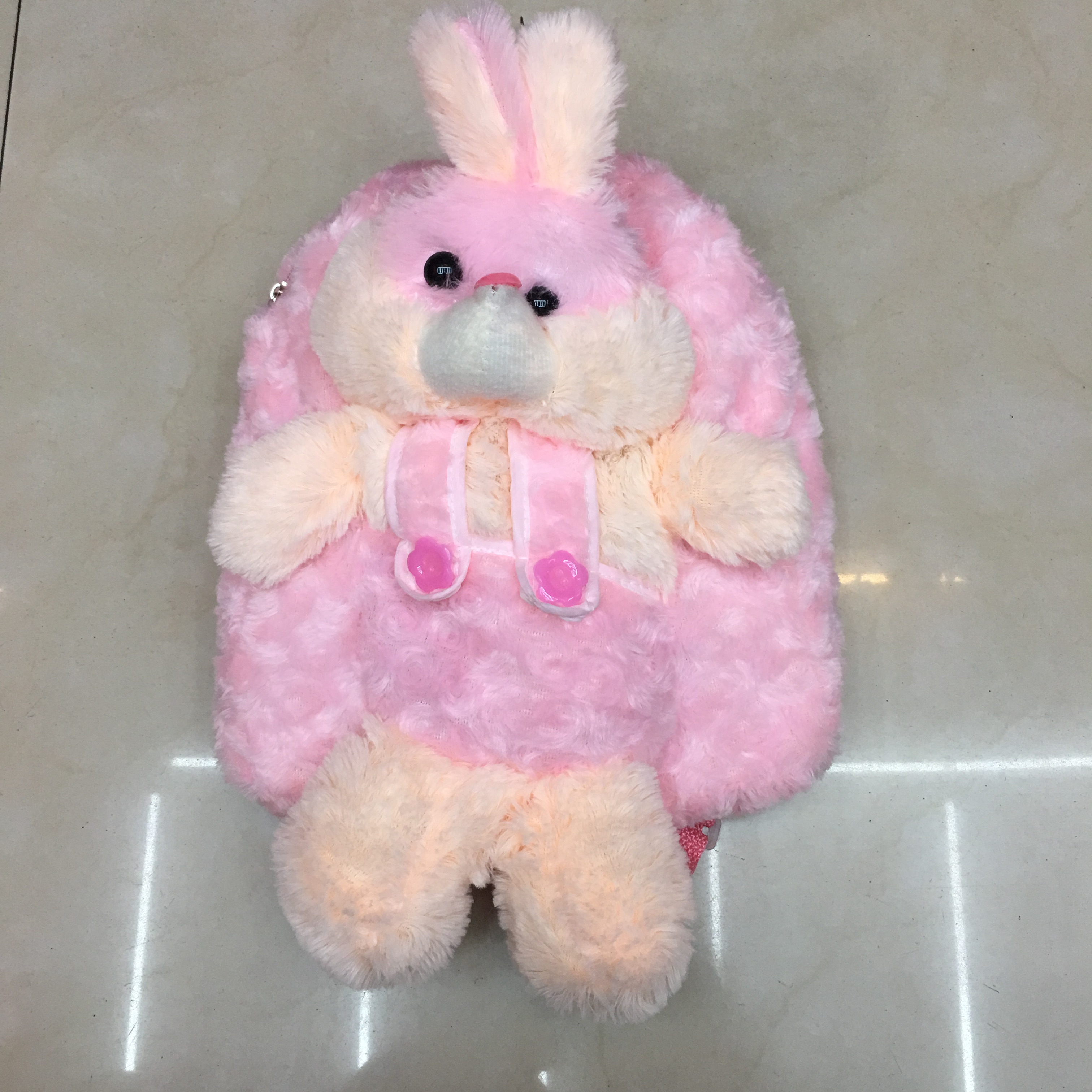 毛绒卡通兔子双肩包女童书包可爱卡通包包学生