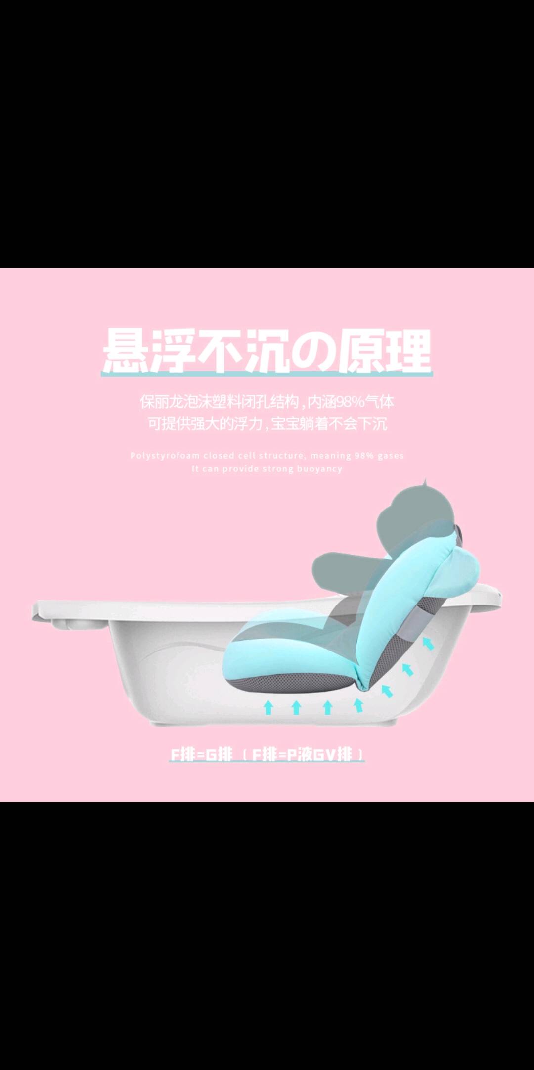 Newborn Baby Bath Net Bath Tub Bath Rack Baby Bath Magic Floating Mat Bath Bed Non-Slip Bath Net Can Sit And Lie details Picture