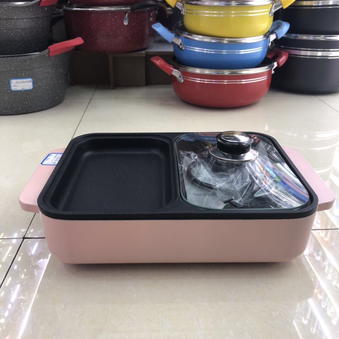 Multifunctional Square Student Electric Oven Household Barbecue Hot Pot Shabu Roasting And Frying In One Pot