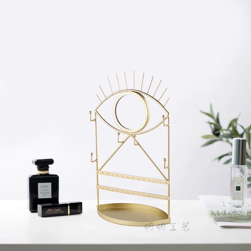 Nordic simple make up jewelry box receives mirror to put a desktop princess mirror thumbnail